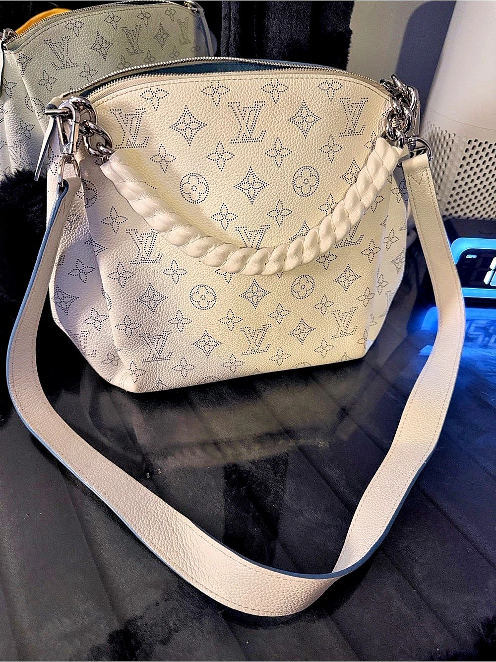 Louis Vuitton CarryAll PM Monogram Crossbody Bag in Cream
